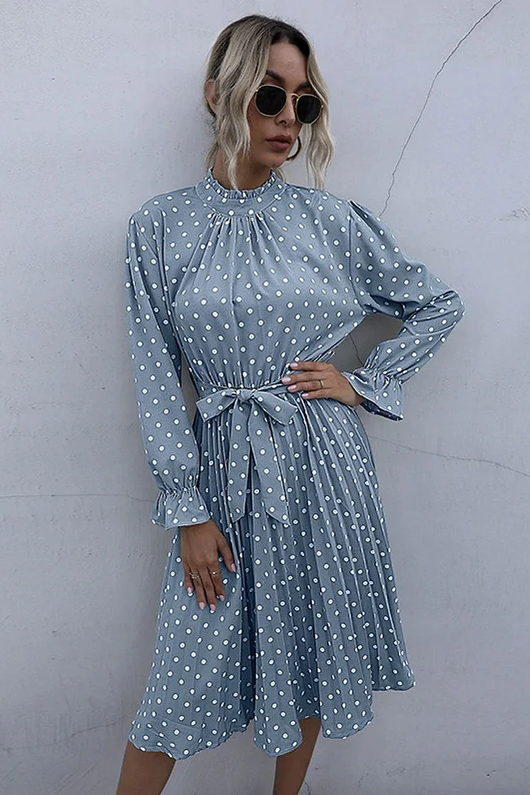 Luditu Midi Dress, Love Polkadot in Black, Yellow and Blue