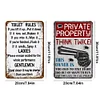 2PCS Warning - Metal Tin Signs(8*12Inch/12*16Inch)