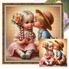 Boy Kissing Girl-11CT Stamped Cross Stitch 40*40cm