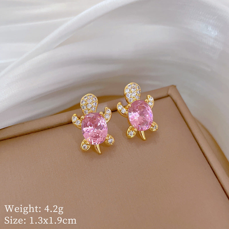 Korean Cosmos Geometric Titanium Steel Electroplating Earrings