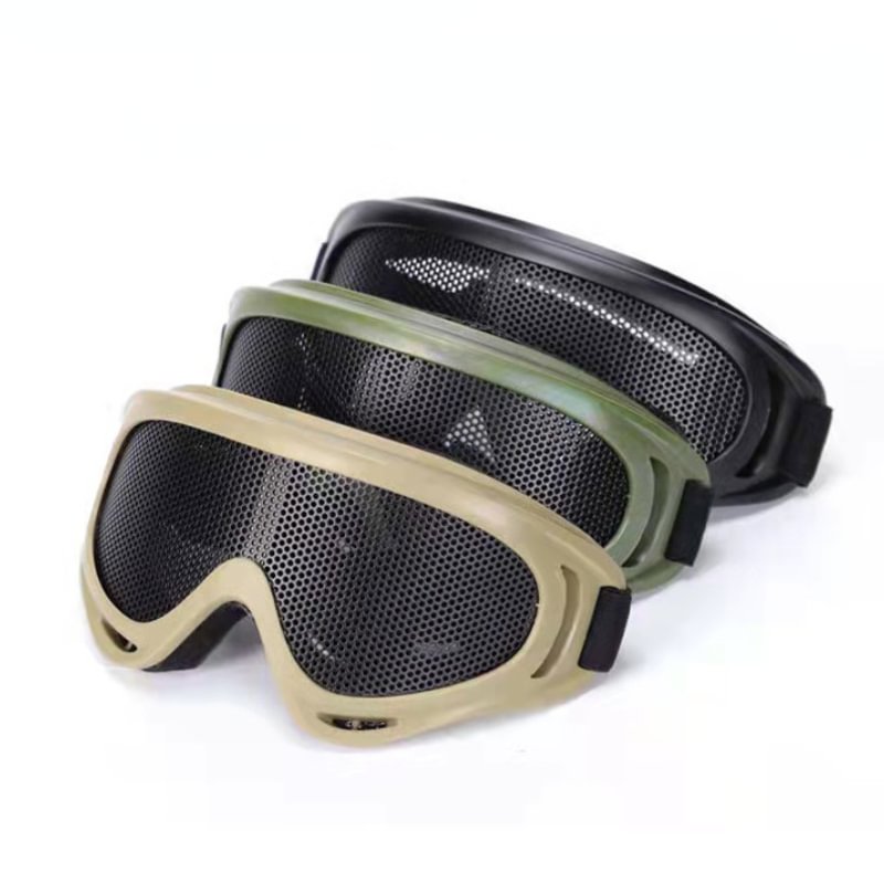 Men's Tactical Outdoor Sports Cycling Iron Mesh Goggles