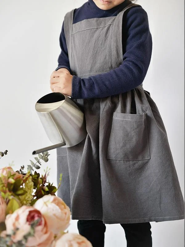 Linen Children Apron-Mayoulove
