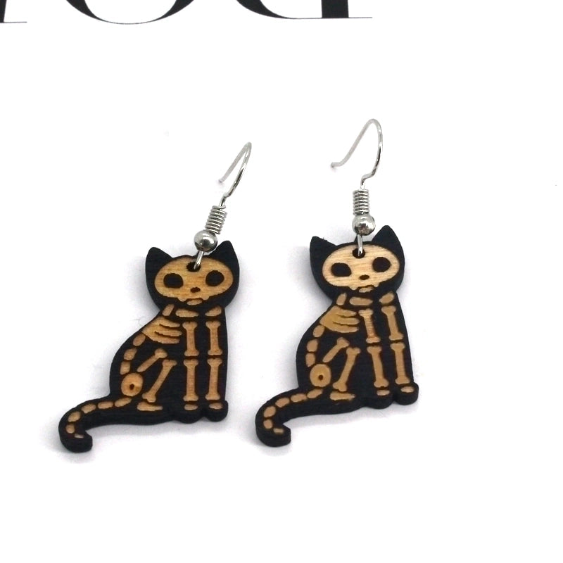 Minimalist Cat Resin Drop Earrings