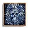 Partial Drill 5D Diamond Painting Kit Skull Abstract 30x30cm(Blue Skull)