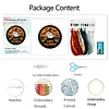 Halloween Ghost DIY Cotton Embroidery Kit with Embroidery Hoop Pre-Printed Pattern Needlework 30x30cm Starter Hand Stitch Kits for Beginners Adults