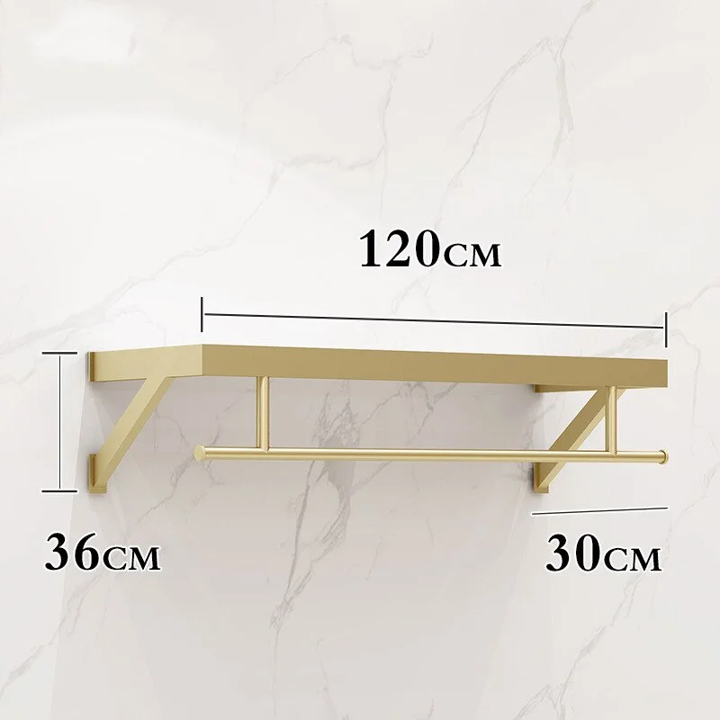 Nigikala Display Stand Clothing Store Wall Mount Shelf Children Decor Gold Free Wood Board Send Together Home Decoration