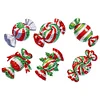 6Pcs Acrylique Noël Bonbon-Bricolage Autocollant Aimant