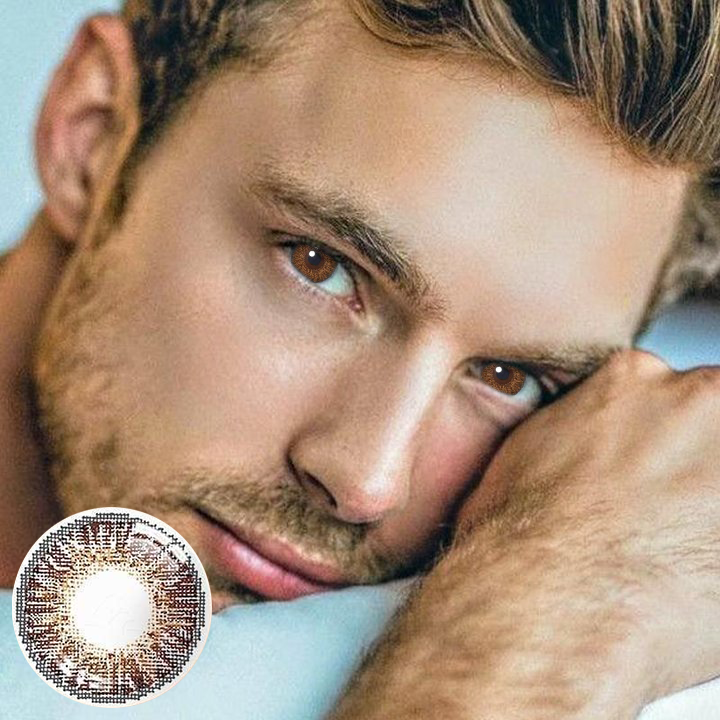 Men's 3 Tone BROWN Colored Contacts