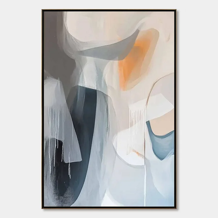 ABSTRACT FLOW: Modern Minimalist Abstract Oil Painting（Canvas painting）