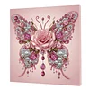 Rosenschmetterlings-Diamant-Kunstperlen-Malset mit Rahmen 9,84x9,84 Zoll f&uuml;r Erwachsene