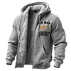 Men's Vintage Old Man Jeep Fleece Pocket Full Zip Long Sleeve Hoodie Jacket by Inlyline