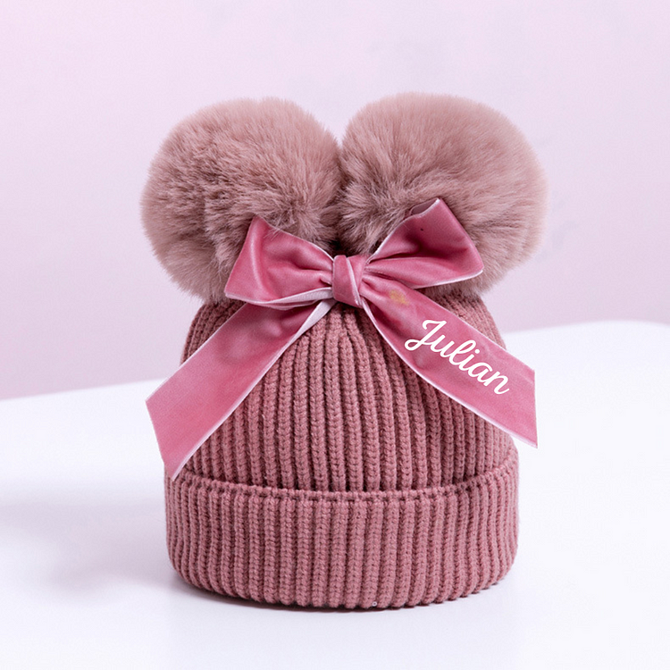 Personalized Kid Pom Pom Hat 