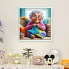 Grandma Knitting A Sweater-11CT Stamped Cross Stitch 50*50cm/19.69*19.69in