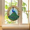 Diamond Painting Acrylic Stained Glass Peacock Hanging Pendant