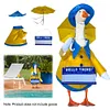 Goose Clothing with Umbrella Funny Raincoat and Hat Costume for Patio Yard Decor