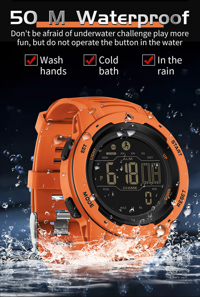 waterproof digital watch
