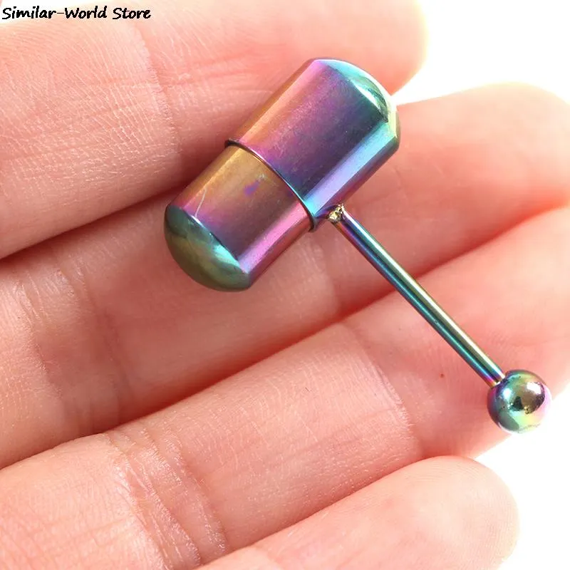 Nightclub Fashion Steel Vibrating Tongue Bar Ring Stud Body Piercing Jewelry