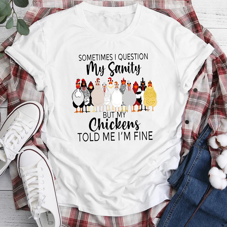 Ladies Chicken T-Shirt Tee-014806