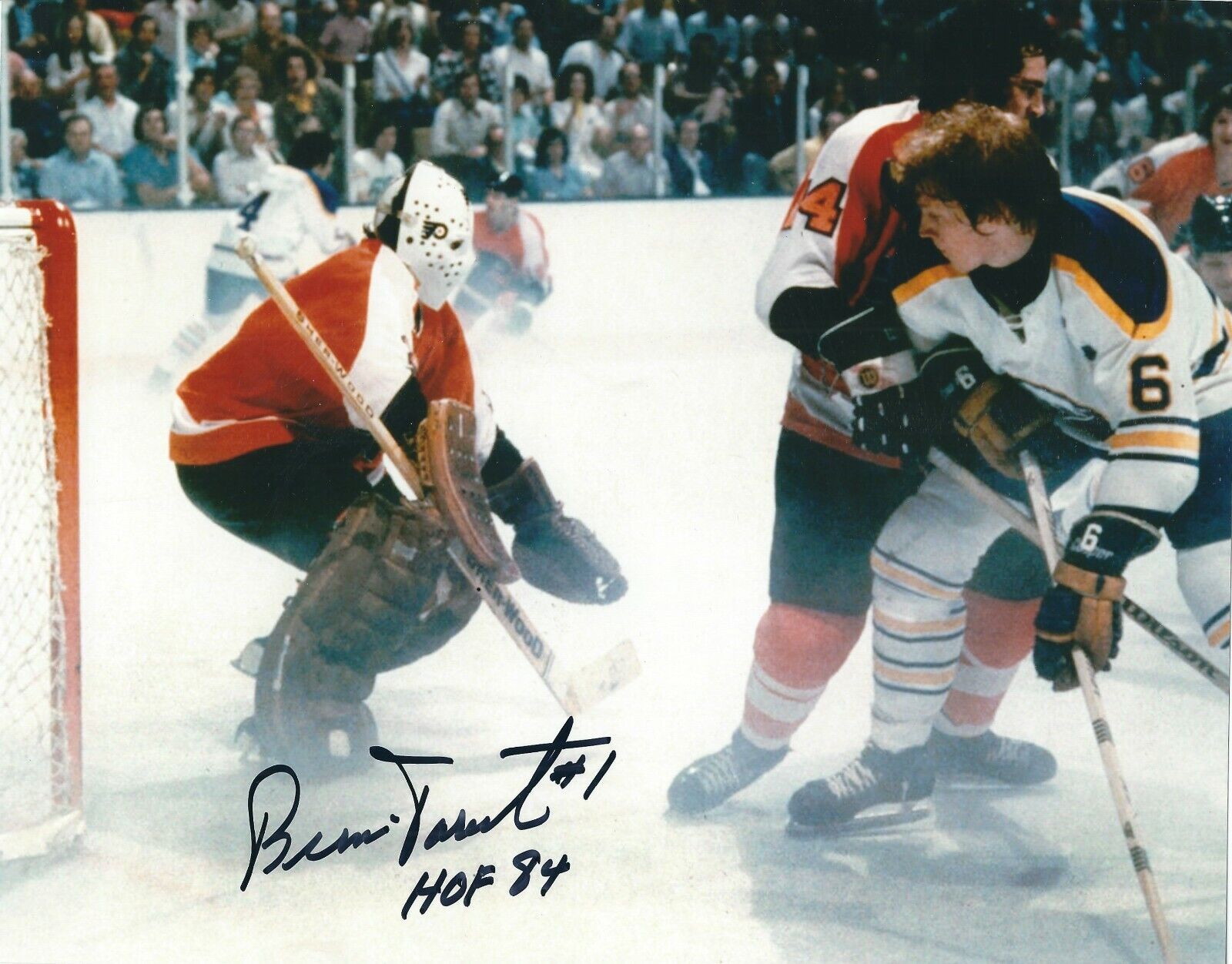 Autographed 8x10 BERNIE PARENT HOF 84