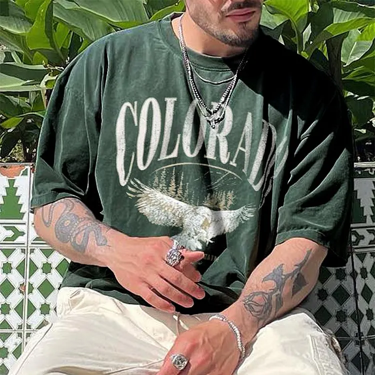 Men's Casual Letter Print T-shirt 21449649TO