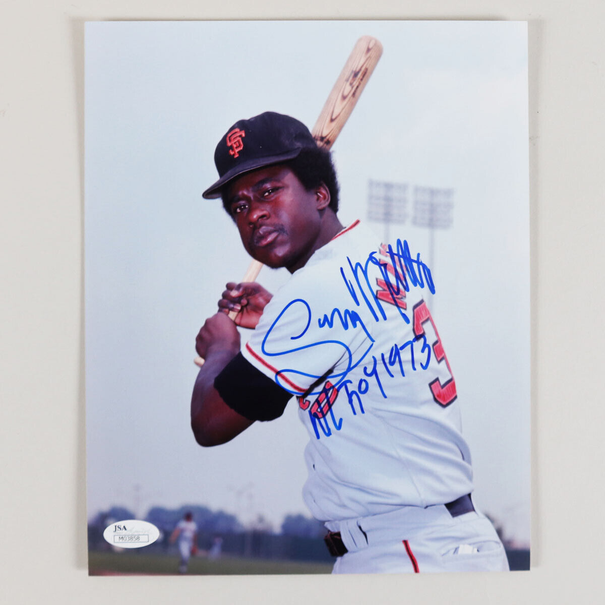 Gary Mathews Signed Photo Poster painting Giants NL ROY 1973