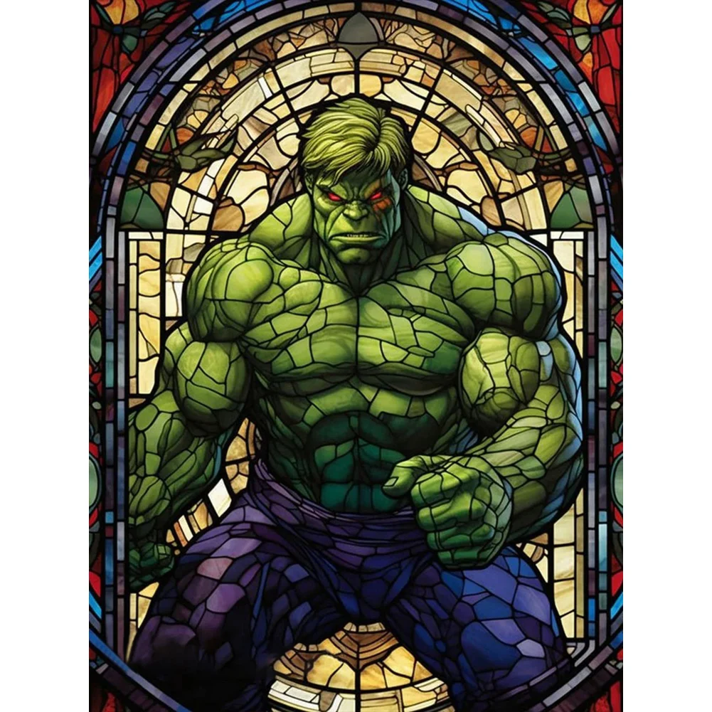 Diamond Painting - Full Round Drill - Stained Glass Hulk(Canvas|30*40cm)