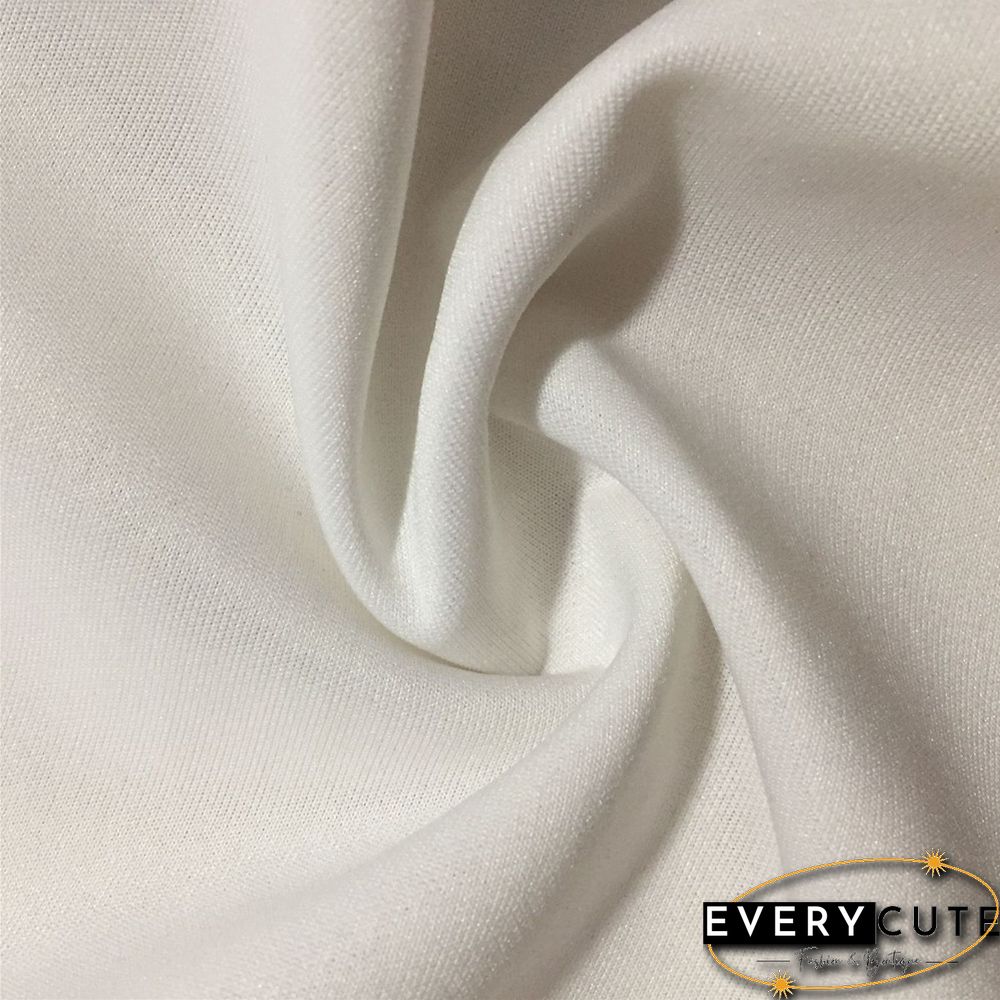 White Ruffle High Low Asymmetrical Long Sleeve T-Shirt Dress