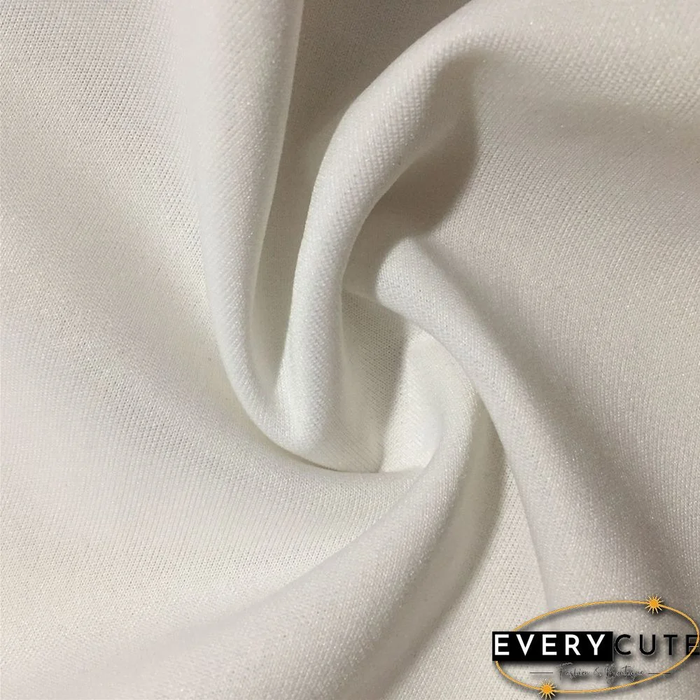 White Ruffle High Low Asymmetrical Long Sleeve T-Shirt Dress