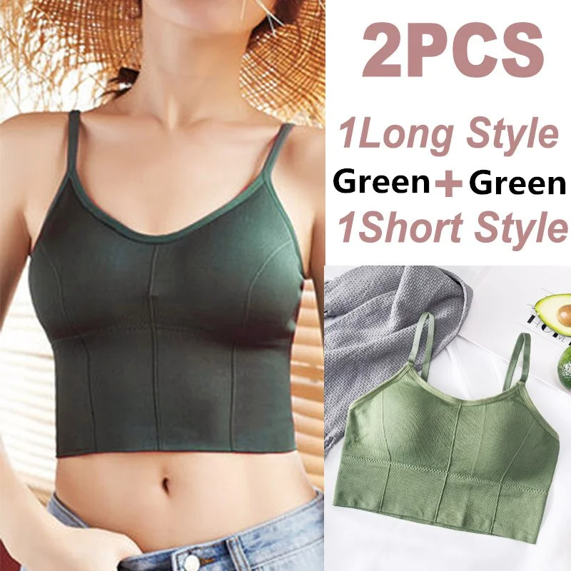 Long Style Women Tank Crop Top Sexy Underwear Female Crop Tops Lingerie Intimates With Padded Camisole Femme Push Up Bralette