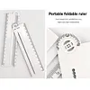 Multifunctional Folding Geometric Drawing Ruler Line Circular Drafting Tool