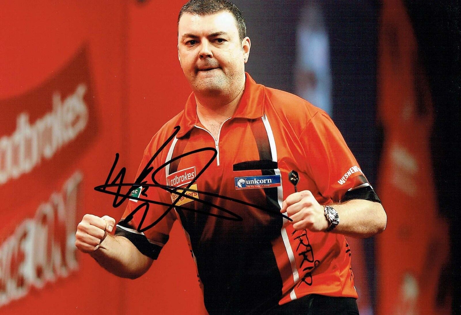 Wes NEWTON SIGNED Autograph World Darts Player 12x8 Photo Poster painting 2 AFTAL COA