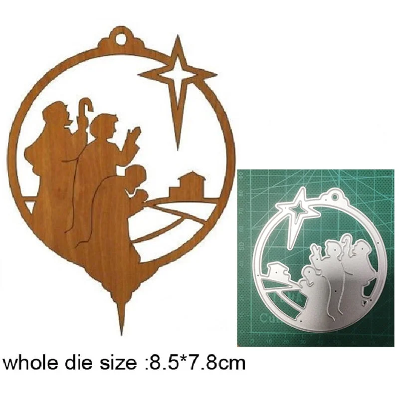 Metal Cutting Dies Cut Die Mold Nativity Ornament Decoration Scrapbooking Dies Craft Album Knife Mould Blade Punch Stencils Dies
