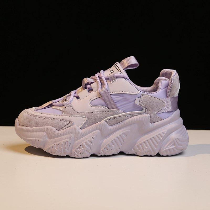 New Design Women Shoes 2021 Fashion Women's Chunky Shoes Trendy Purple Platform Sneakers Fitness Ladies Trainers Casual Shoes