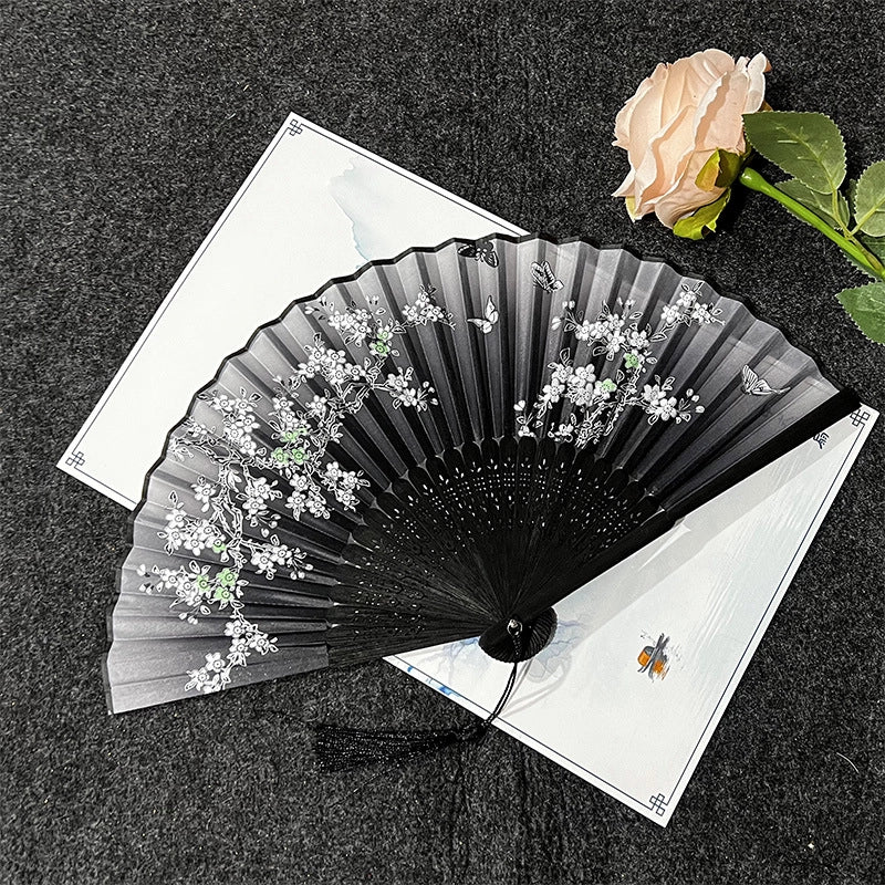 Antique Fan Folding Fan Men’s And Women’s Classical Dancing Fan Ancient Costume Performance Photography Hanfu Props Chinese Style Handmade Folding Fan