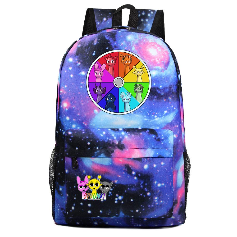 Mayoulove Sprunki Backpack Lightweight Waterproof Design for School and Outdoor Activities-Mayoulove