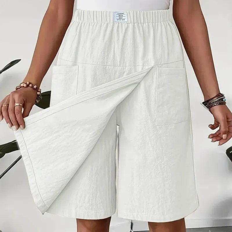 🩴Hot sale 50% off🩳Women's Casual Elastic Waist Wrap Skort