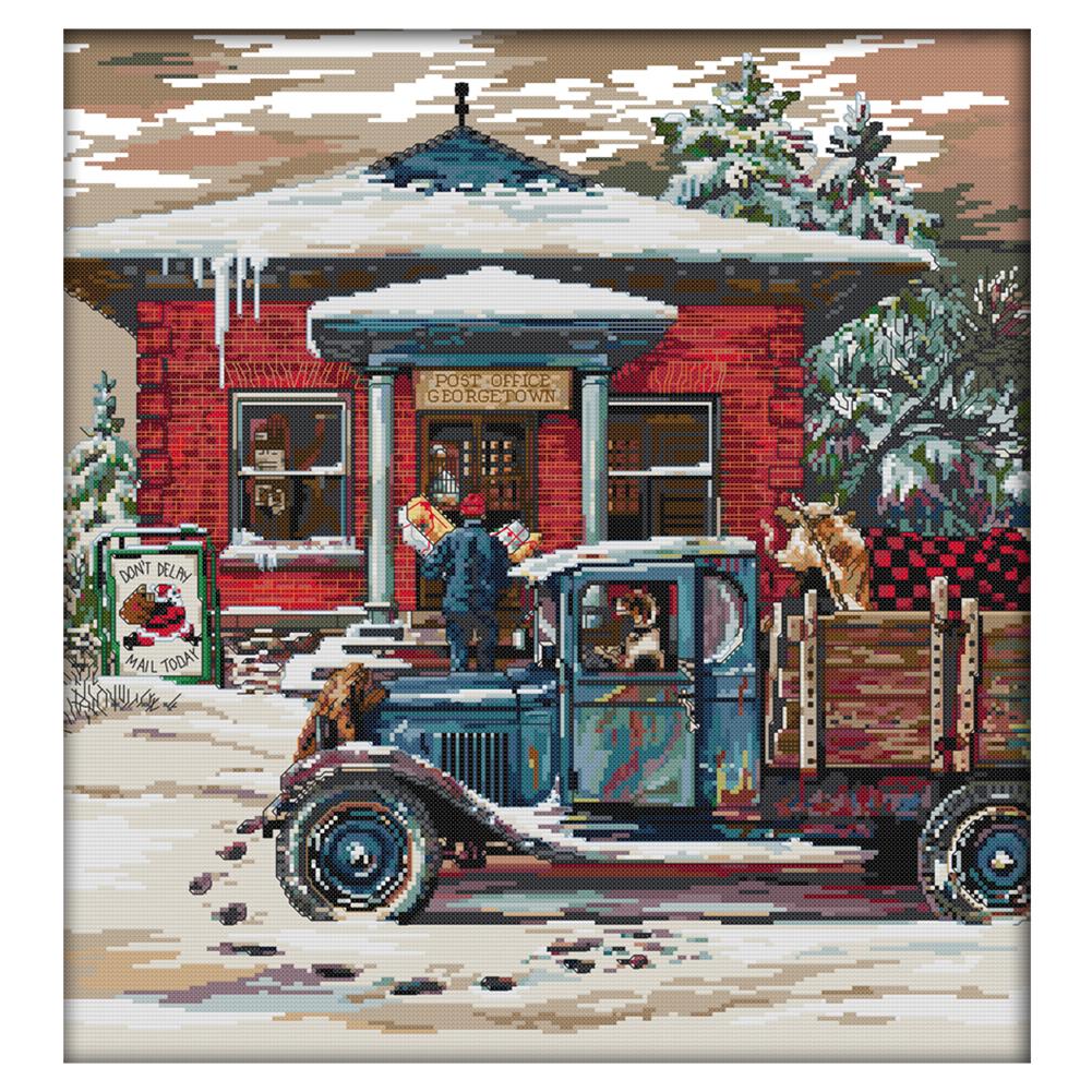 

Christmas - 14CT Stamped Cross Stitch - 49x51cm, 501 Original