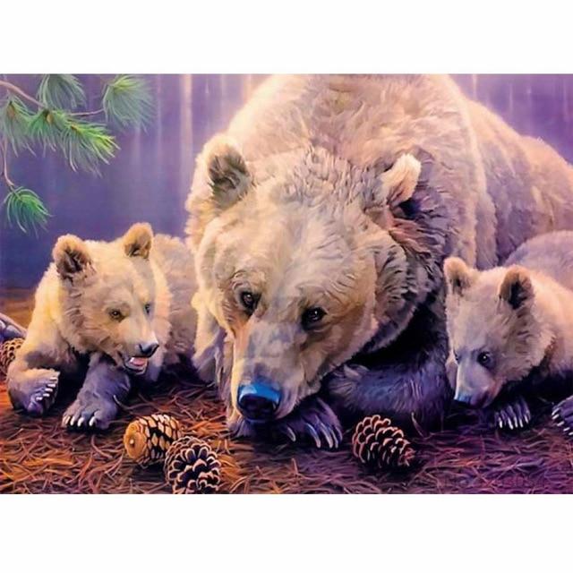 

Bears family – Paint By Numbers - 40*50CM, 501 Original