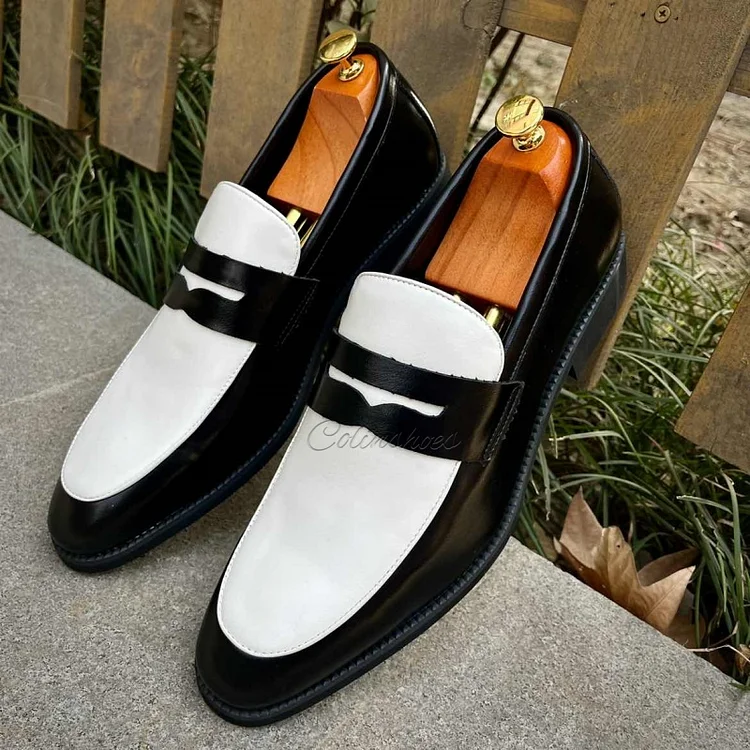 Men's Fashion Patchwork Business Dress Loafers