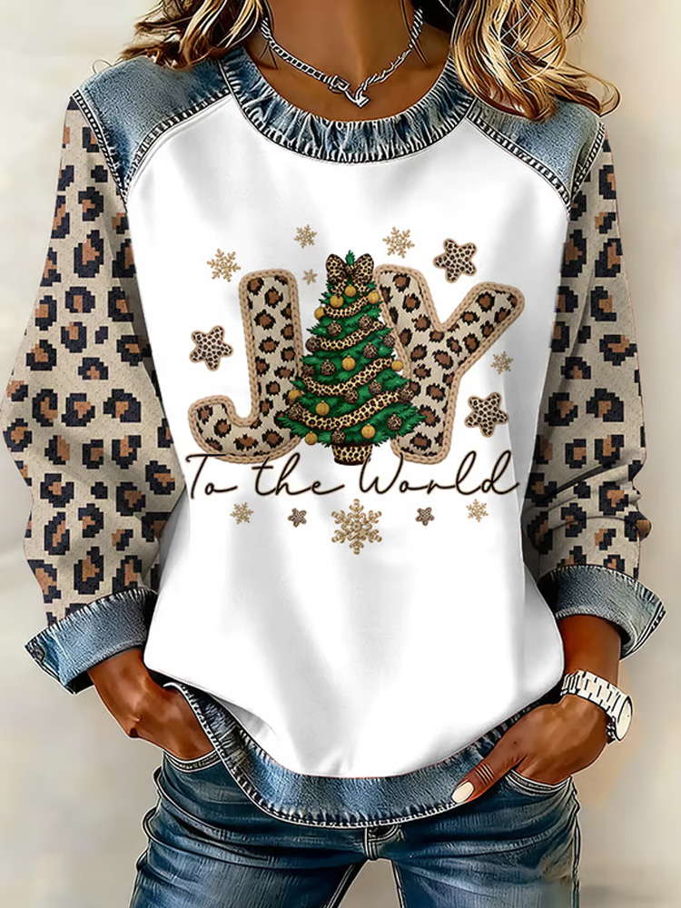 Women's Casual Christmas Print Sweatshirt wearshes