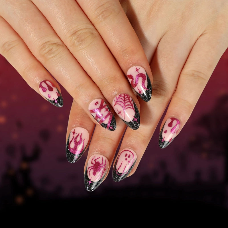 Halloween Cool Style Blood Stains Press-on Nails 1 Set