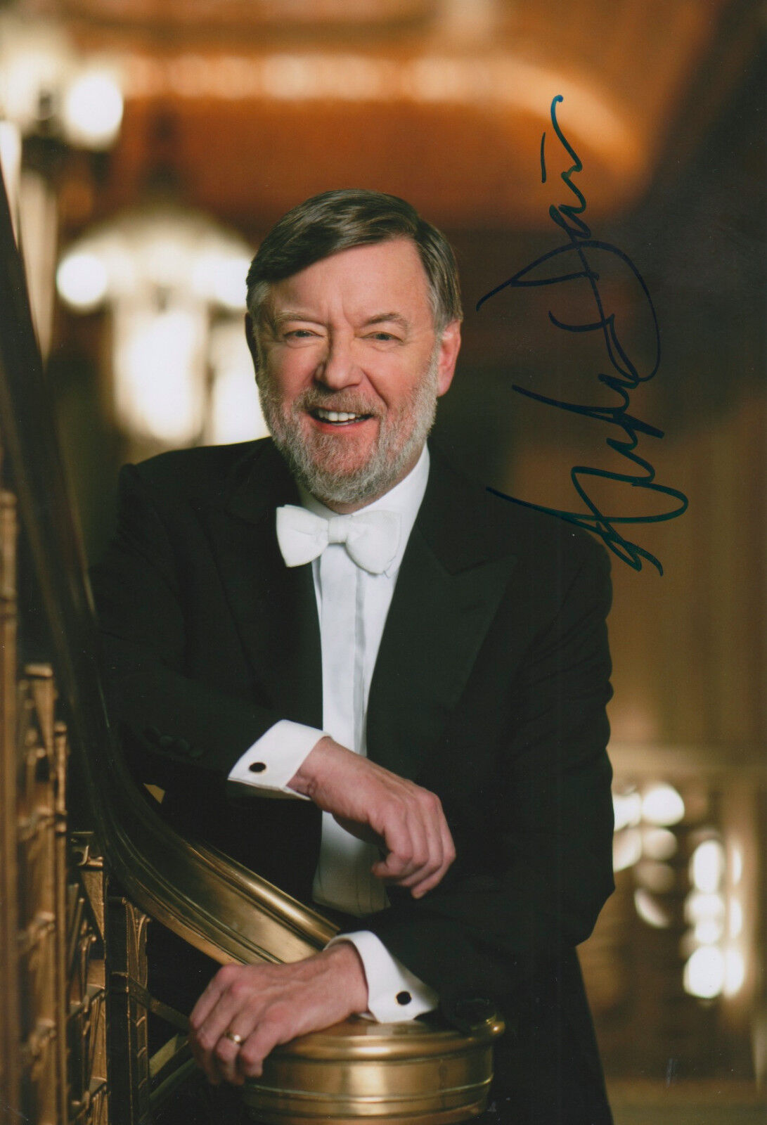 Sir Andrew Davis Conductor signed 8x12 inch Photo Poster painting autograph