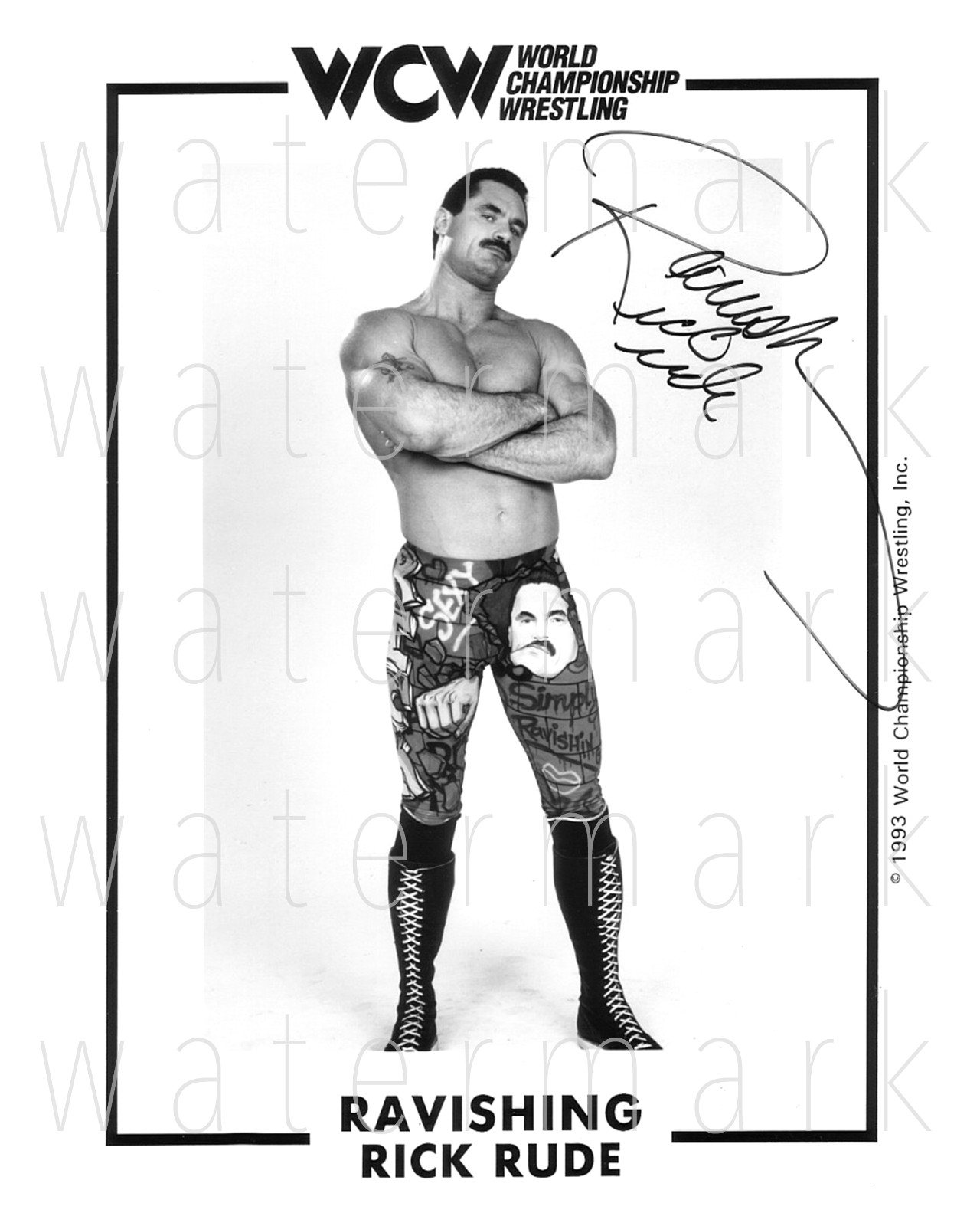 Ravishing Rick Rude WCW signed 8X10 print Photo Poster painting poster picture autograph RP