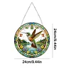 (US Only)PVC Glass Special Shaped Hummingbird Diamond Painting Hanging Sign Windows Decor