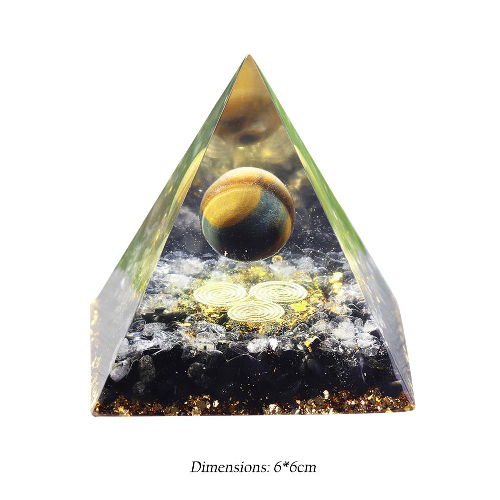 

6cm Natural Orgonite Pyramid Chakra, 501 Original