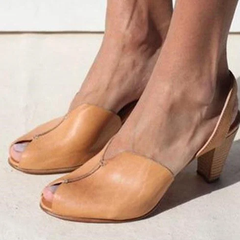Women plus size clothing Women's Elegant Casual Peep Toe Sandals-Nordswear