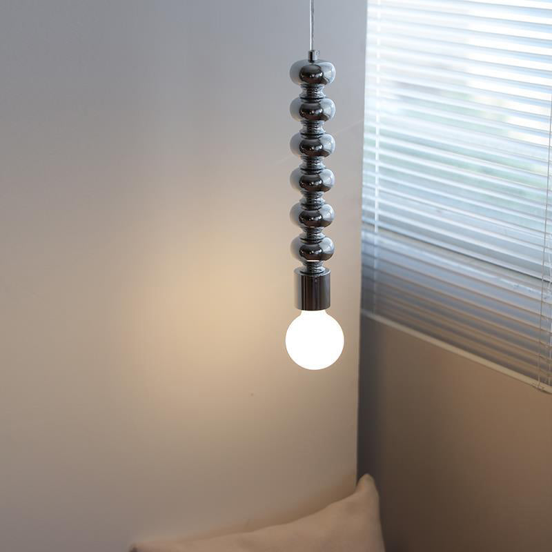 Traditional Vintage Strip Sphere Metal 1-Light Pendant Light For Bedroom