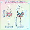 2pcs Butterfly Diamond Painting Double-sided Crystal Window Suncatcher Craft Set Birthday Gifts Home Garden Decor Hanging Kit