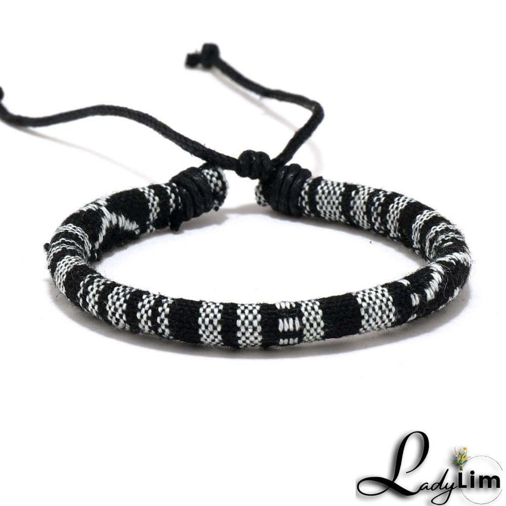 Multicolor Ethnic Style Drawstring Boho Bracelet