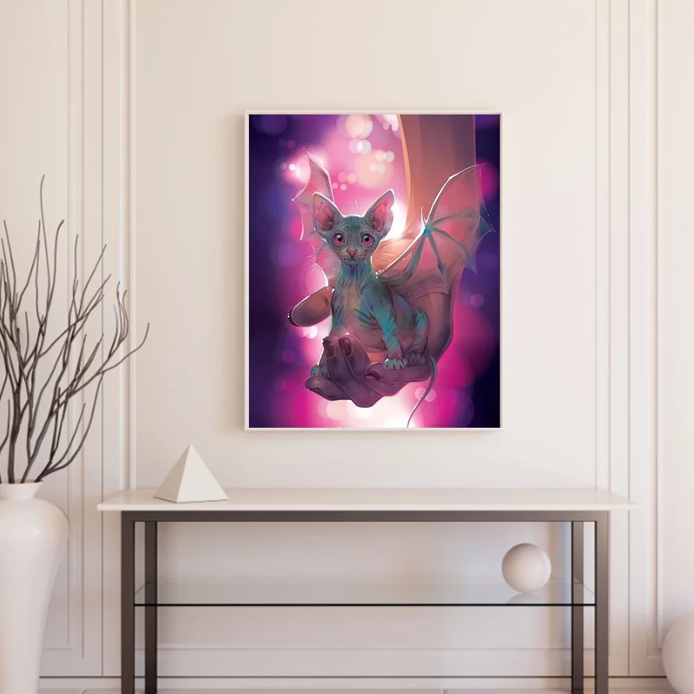 DIY Stamped Cross Stitch 11CT Full Embroidery 40*50cm - Little Bat